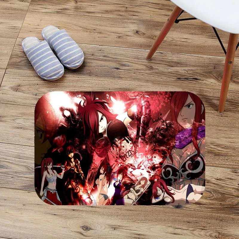 FAIRY TAIL узор противоскользящие замша Ковер двери коврики настроены коврик напольный Кухня ковер Гостиная коврик