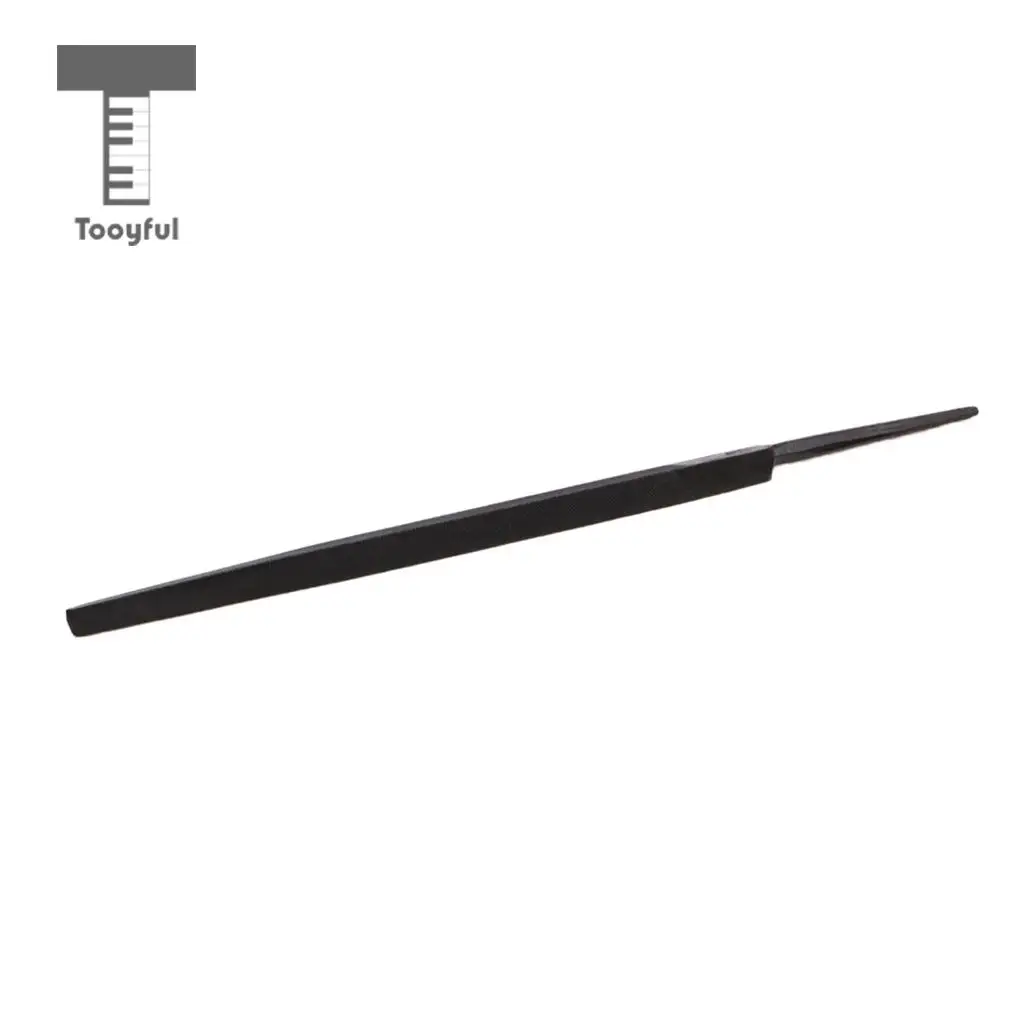 Tooyful Carbon Steel Guitar Fret Crowning File Dressing File with 3 Size Edges Luthier Tool