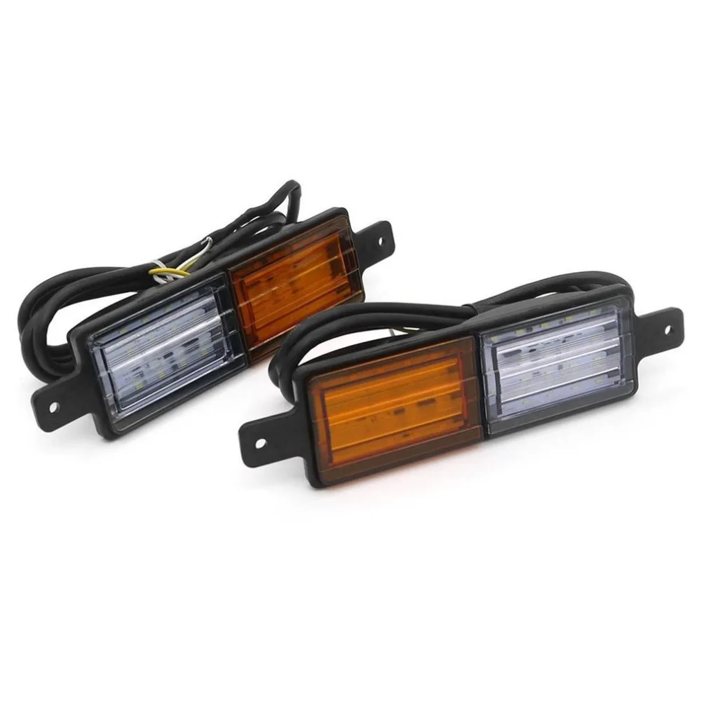 

Newest 1 Pair Universal Car Front Indicator Park LED Bull Bar Light Sealed Bullbar Lights Truck Side Lamp Night Safety Light