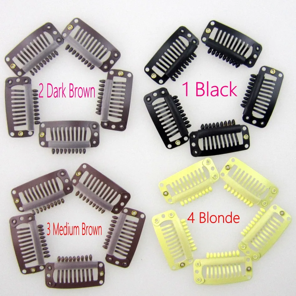 2017 Wig Clips Snap Free Shipping Wholesale 500pcs 32mm 9teeth With