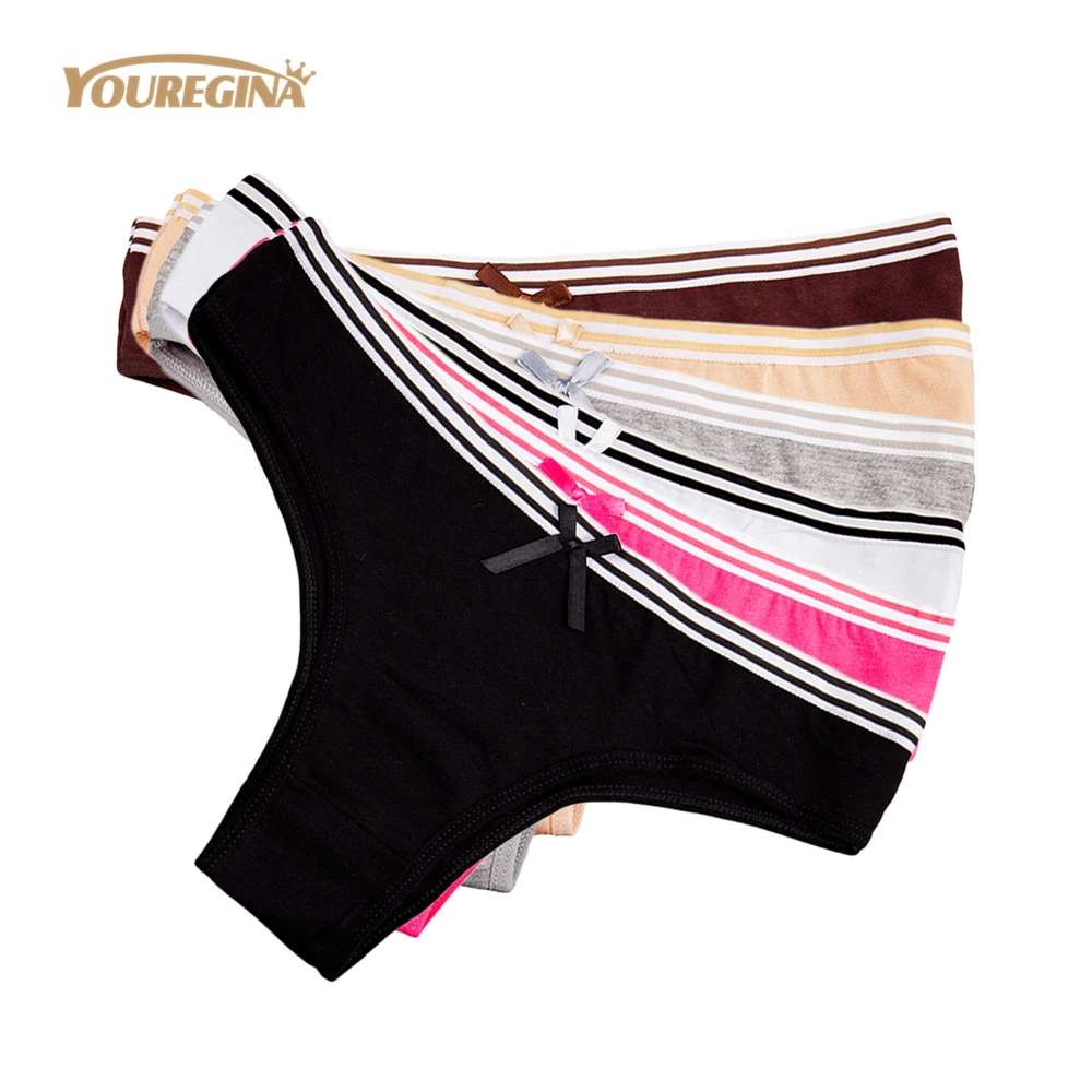 

YOUREGINA Womens's Briefs Cotton Underwear Woman Cute Sexy Panties Lingerie for Woman Mujer Culotte Femme Knickers 6pcs/lot