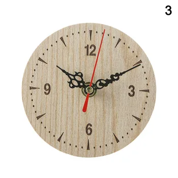 

Newly Small Wooden Wall Clock Vintage Chic Kitchen Office Living Room Decor