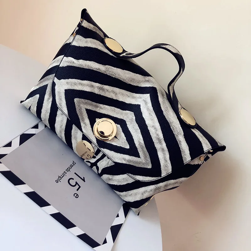 envelope bag stylish female big handbag leisure shoulder bag women zebra grain large capacity pu leather bag for girls tote (2)