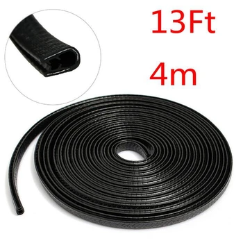 

AUDEW 4M 13FT Car Door Moldings Rubber Strip U Shape 10*7MMAuto for Edge Rubber Seal Strip Guard Mold Protector Cover Trim Tool