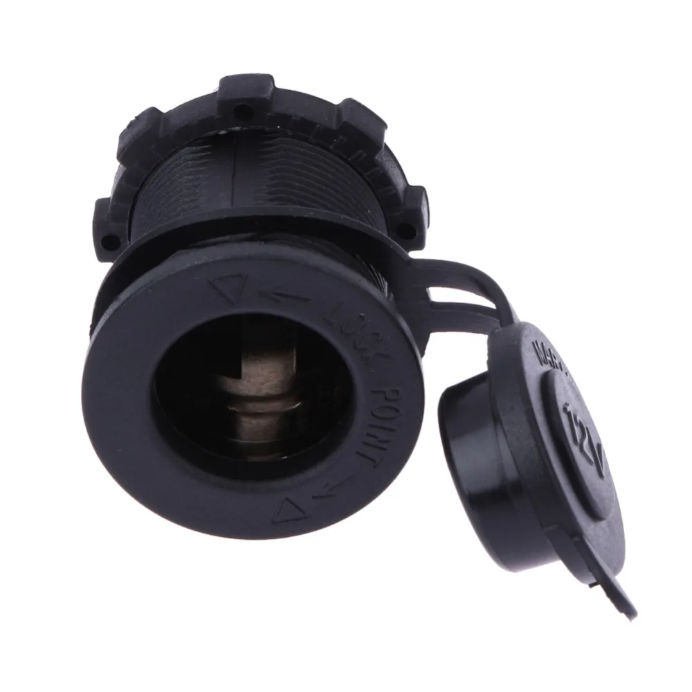 

12V 120W Motorcycle Car Boat Tractor Accessory Waterproof Cigarette Lighter Power Socket Plug Outlet Car-styling Black Color