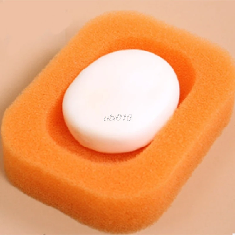 Bathroom Kitchen Mesh Sponge Soap Holder Box Tray Dish Container Random Color 13.5x10x3cm July Wholesale&DropShip