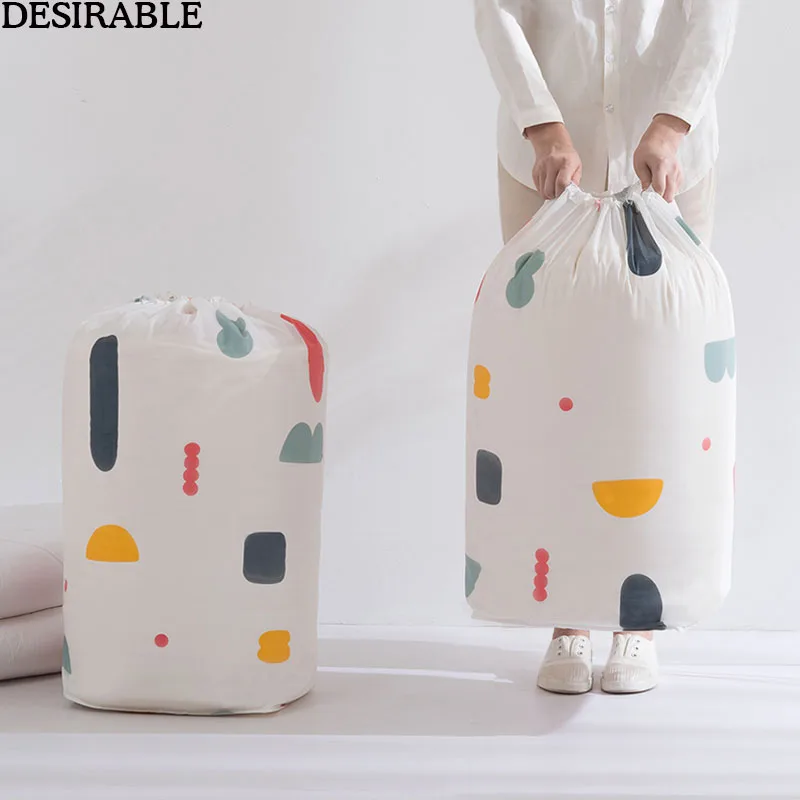 

Fashion Clothes Quilt Bedding Duvet Drawstring Storage Bag Large Size Packing Laundry Pillow Box Home Save Space Organizer Bag