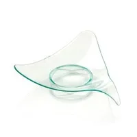 

Promotion - Party Suppliers, Disposable Plastic Tableware, 75*82mm Transparent Green Dessert Mini Appetizer Plate, 20/Pack