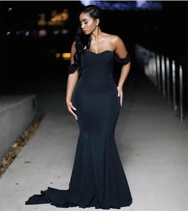 

2019 Sexy Cheap Black And Red Evening Dresses Sweetheart Sleeveless Zipper Back Floor Length Court Train Mermaid Robe De Soiree