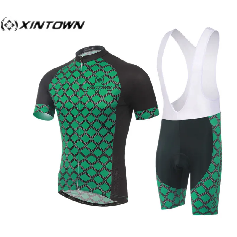 XINTOWN 2016 cheap authentic Cycling Jersey sets new green men  short Sleeve Racing Bicycle Roupa CiclismoBreathable jersey