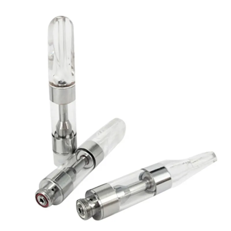 

5pcs E cigarette G5 CBD Atomizer Ceramic Coil 0.5ML1.0ML cbd oil vaporizer catridge 510 Thread vape tank for CE3 Preheat Battery