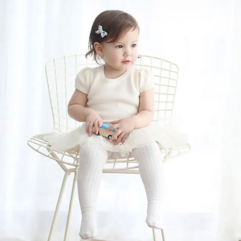 Летние и осенние колготки белые утолщенные штаны детские хлопковые чулки для малышей узкие штаны для детей от 0 до 4 лет
