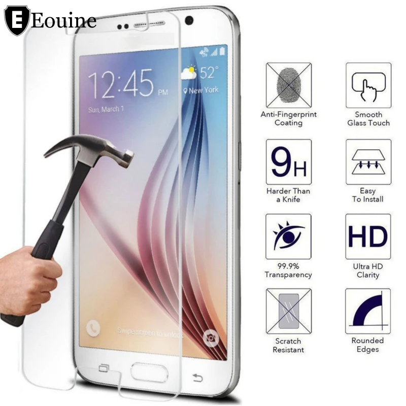 Coque capa de vidro temperado para samsung galaxy s3 s5 s4 mini s6 núcleo grand prime case nota 3 4 5 j1 j2 j3 j5 a3 a5 2016 2015 2017