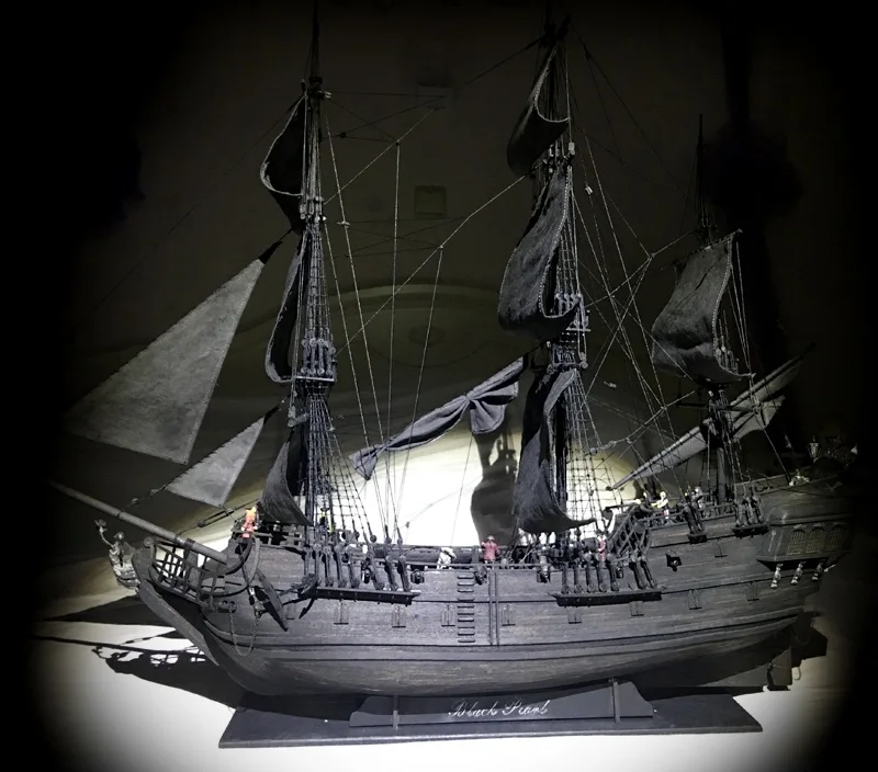 New black pearl Pirates ship wooden model kit 80cm length 