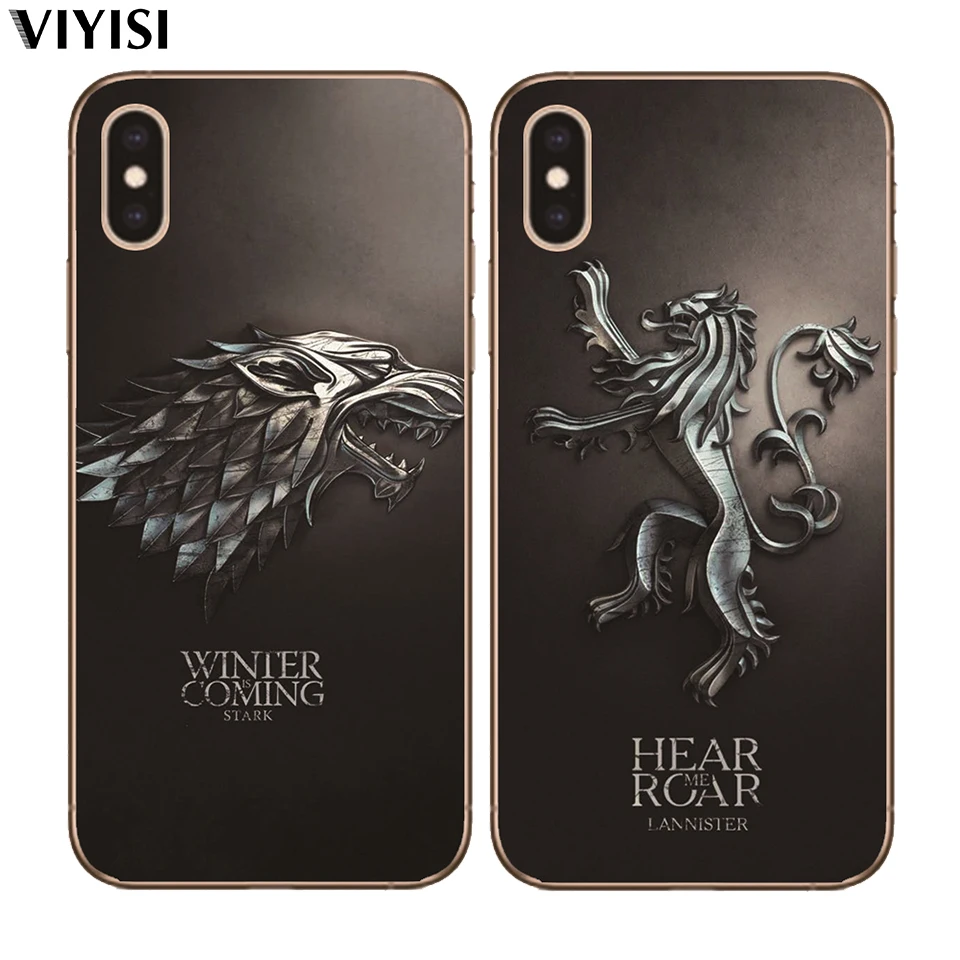 

For Apple iPhone X Case 7 8 6 6S Plus 5 5S SE XS MAX XR Etui Funda Luxury Game Thrones Daenerys Dragon Jon Snow Phone case Coque
