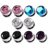 PAIR Stainless Steel Top Quality Crystal Zircon Ear Tunnels Plug Screw Fit Colorful Ear Flesh Gauge Ear Expanders Jewelry ► Photo 2/6