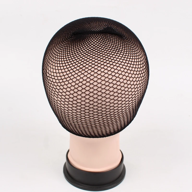 JOY&BEAUTY Hairnets Mesh Weaving Black Wig Hair Net Making Caps Weaving Wig Cap Hairnets Opend at One Ends Black 1Pcs