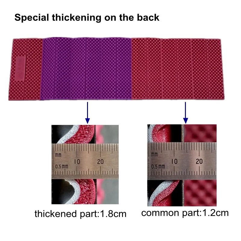 VILEAD складной 18 мм утолщенный походный коврик 188*55 см Сверхлегкий IXPE пенопластовый складной спальный походный пляжный коврик