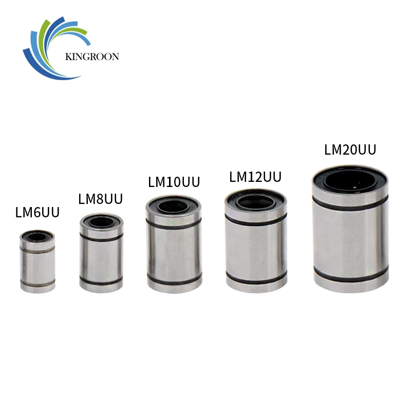 Линейный шарикоподшипник LM6UU LM8UU LM10UU LM12UU LM20UU 6 мм 8 10 12 20 детали для 3D принтеров 2