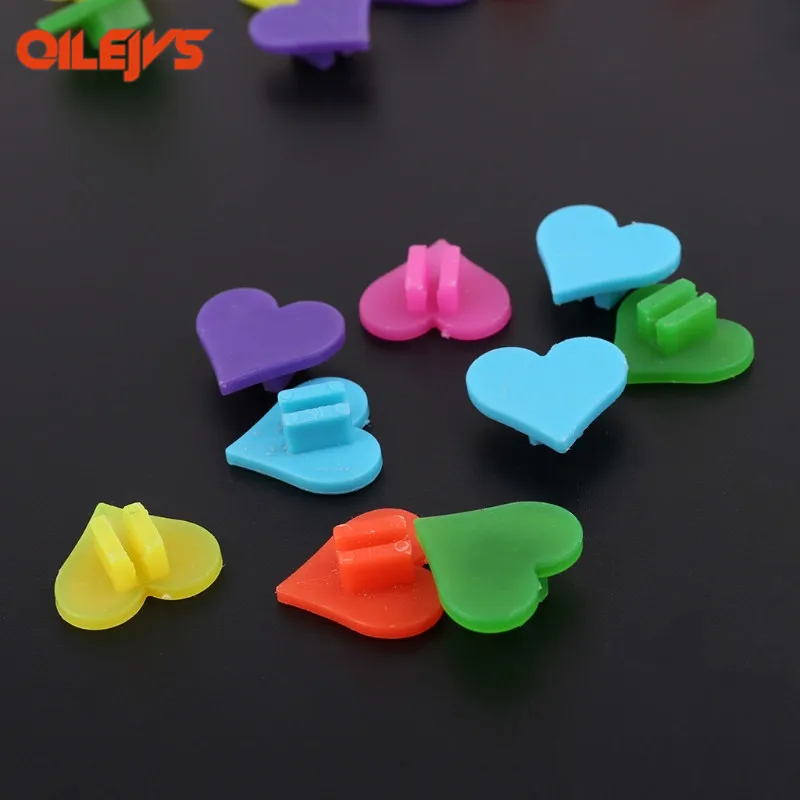 1 Bag Decoration Spoke Beads MTB Bicycle Spoke Beads Colorful Heart Shape Kids Bike Wheel Clip