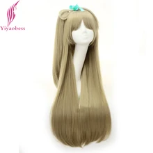 Yiyaobess 65 см синтетические волосы kotori minami Love Live косплей парик с когтями хвост прямой длинный светловолосый парик для женщин