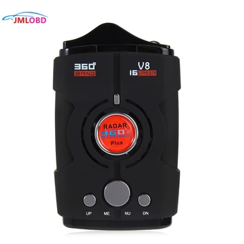 

New V8 360 Degree Car Radar Detector 16 Band Russia/English version LED Display Anti Radar Detector XK NK Ku Ka Laser V 8