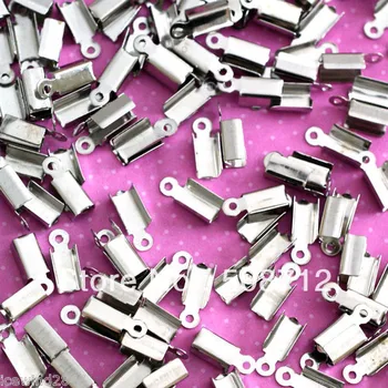 

Free shipping!!!!!2000pcs/lot Nickel finish large Cord End Caps/ Crimp beads/End Beads
