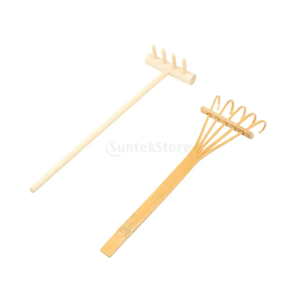 Buy 2PCS/SET Japanese Style Natural Bamboo Rakes for