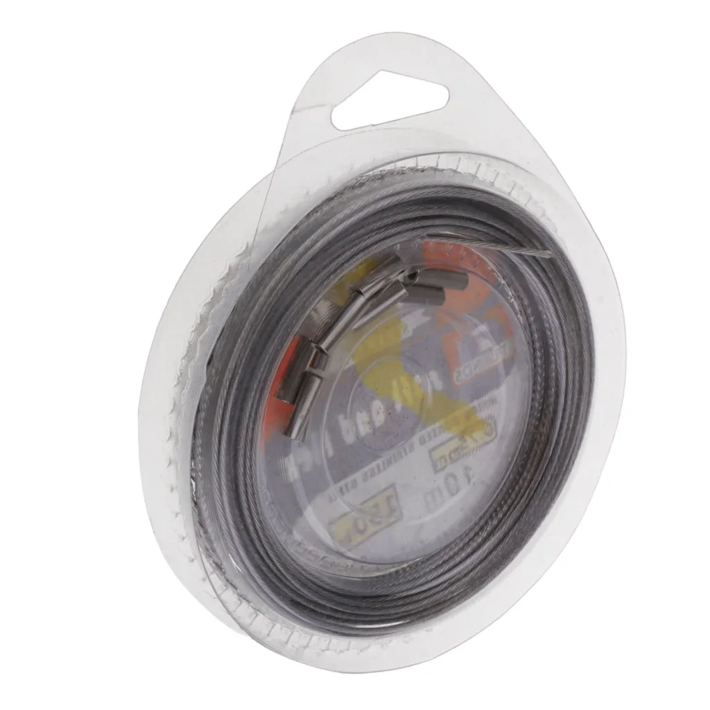 10m Durable Bite-Proof Stainless Steel Coating Fishing Wire Leader Jigging Line Trace 70/90/120/150LB Fishing Lures Leader