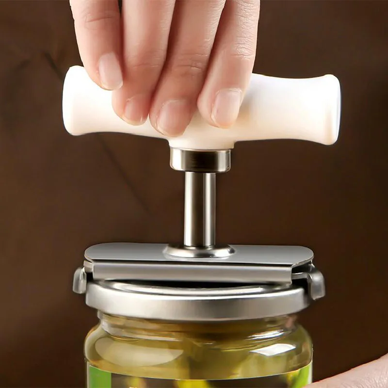 Консервный нож из нержавеющей стали для бутылок ручной Противоскользящий вращающийся высококачественный безопасный Легкий кухонный инструмент