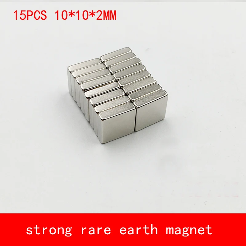 15PCS/lot 10*10*2mm strong rare earth Materials from Home Improvement