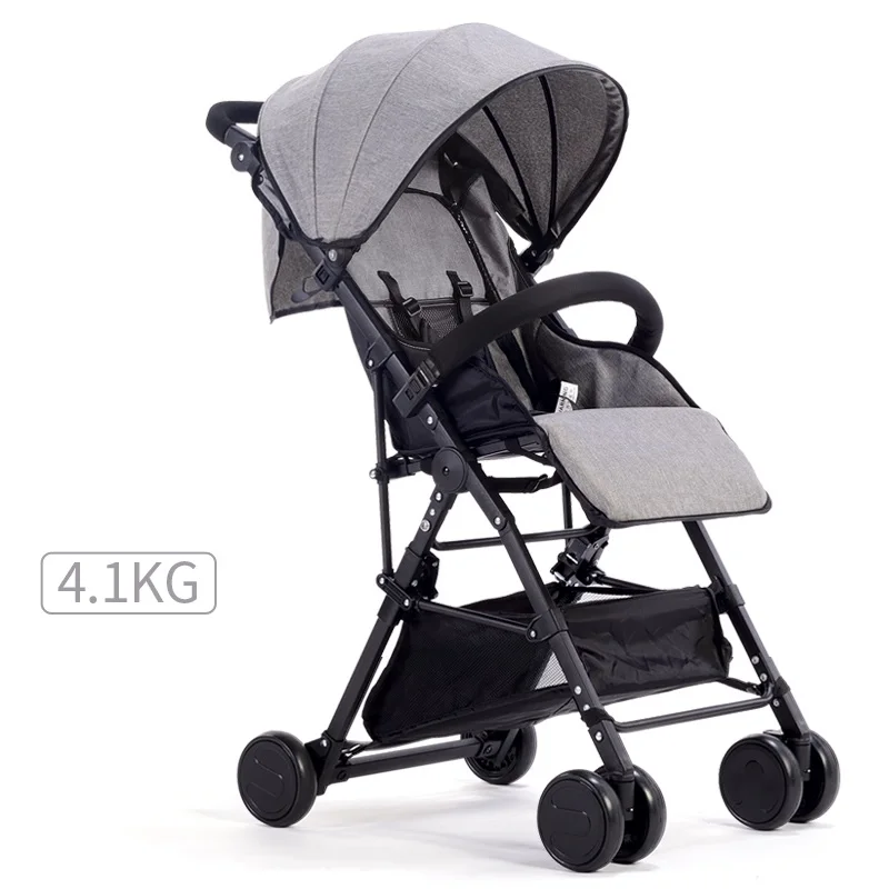 

Simple Fashion Style High-Landscape Baby Stroller 9 Colors Linen Cloth Baby Carriage Pram Light Weight Folding Baby Stroller Car