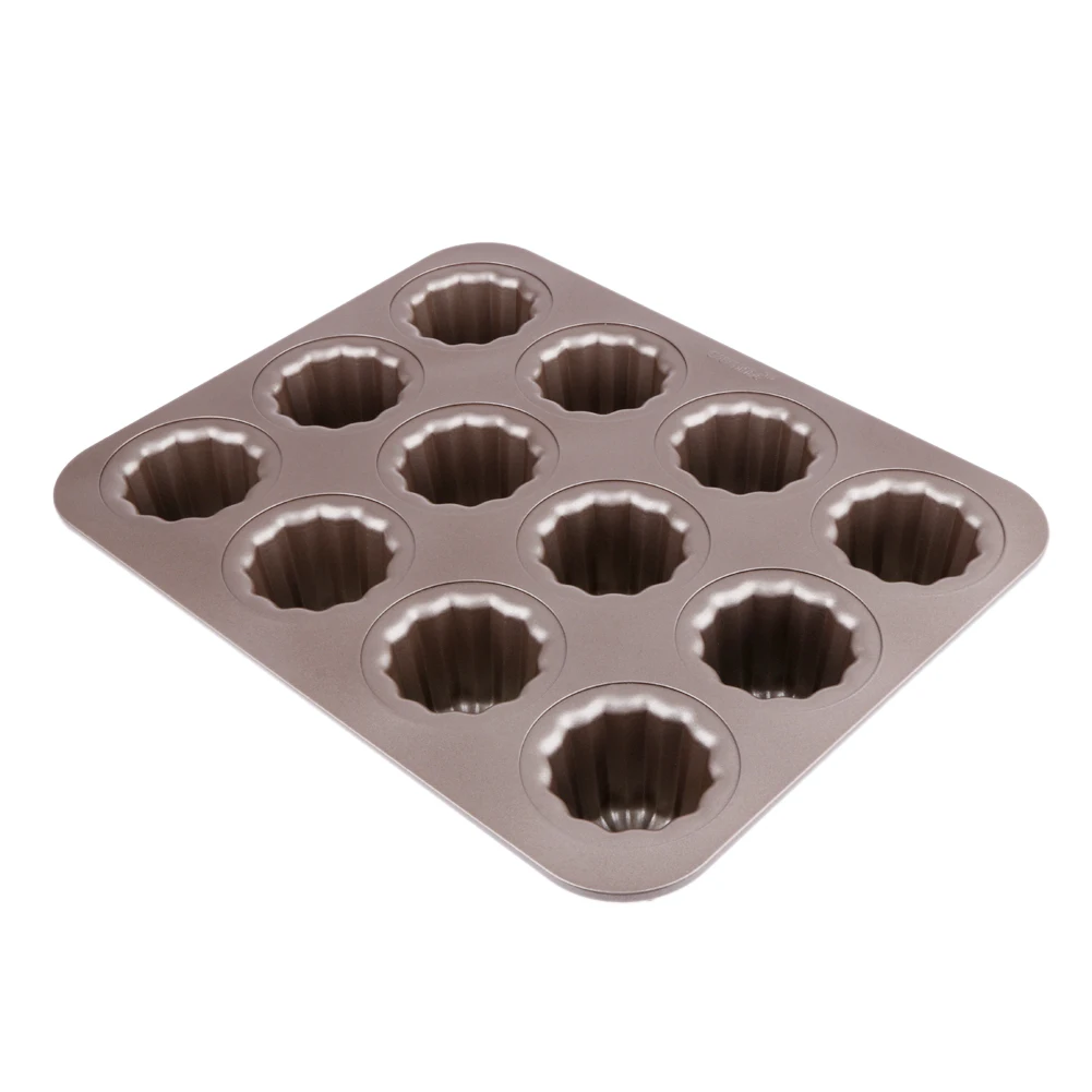 

12/14-Cavity Round Muffin Cup Cake Pan 3D Non-stick Easy Release and clean Cake Mould Biscuit Pan Bakeware