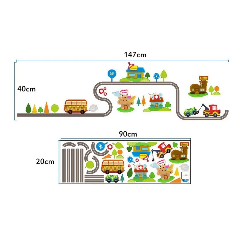 Idihou Highway наклейки для автомобилей для детей детские для детского сада, для спальни мальчика гостиная домашний декор Фреска художественные ПВХ наклейки