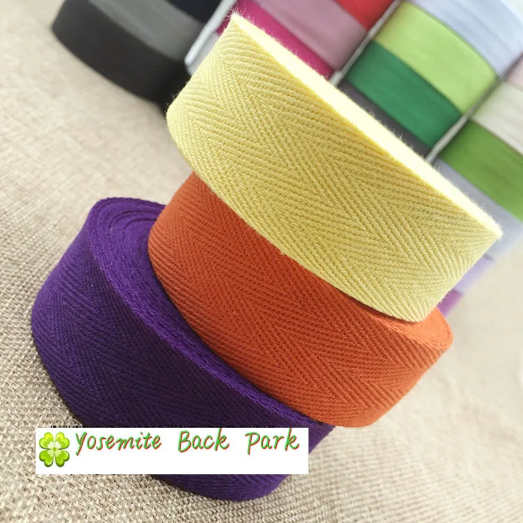 30mm x50 yard Cotton bing Herringbone Twill Tape Sew Strap For Dress