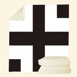 Классический белый черный крест письмо с принтом тонкий Стёганое одеяло Утепленная одежда толстый мягкий бросок Одеяло прямоугольная