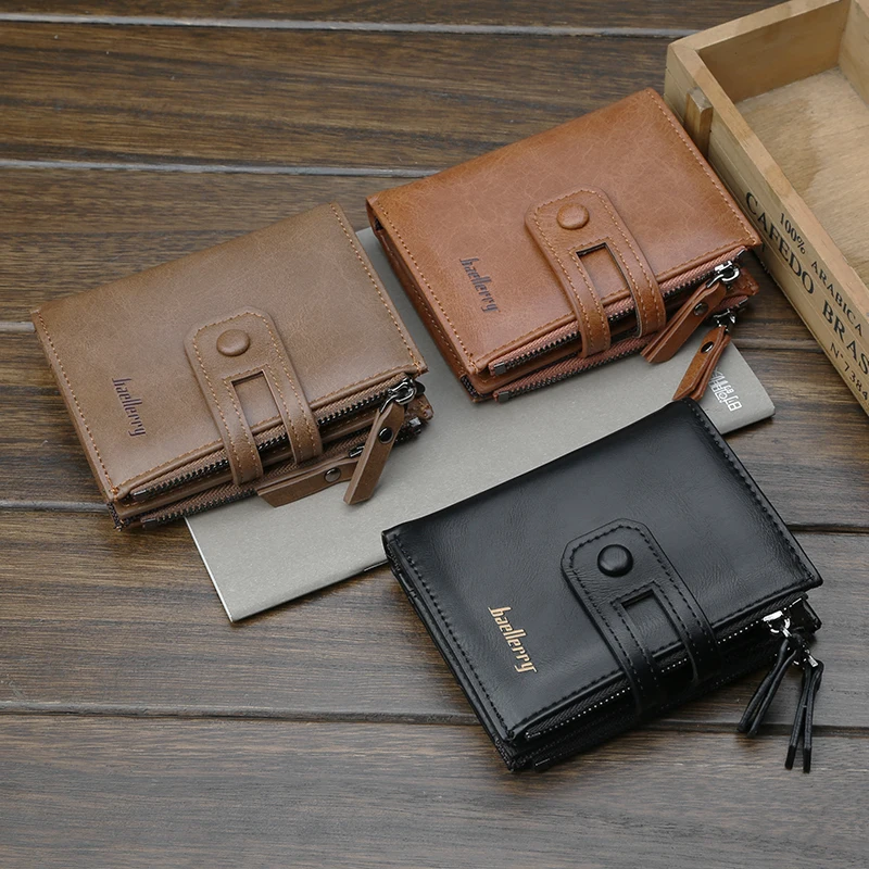 

Baellerry Brand High quality synthetic PU Leather Wallet for Men Wallet Short Anti RFID Male Purse with Coin Pocket Card Holder