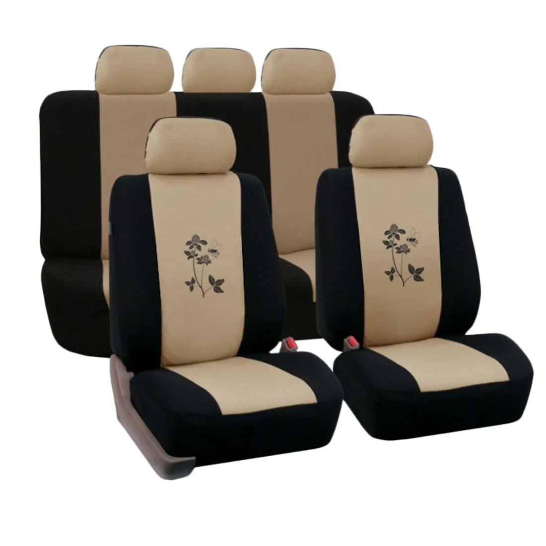 Dewtreelita универсальный протектор для автомобильного сиденья с принтом, чехол для автомобильного сиденья, аксессуары для интерьера, синий, серый цвет, для Ford Focus 2, автостайлинг