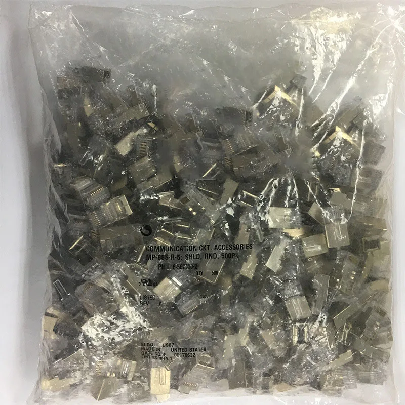 Сетевой разъем RJ45 модульный Cat5 8Pin 8P8C металлический экранированный многожильный