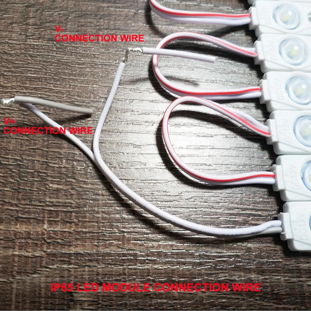 LED Modules Rohs 20PCS/LOT 12V Waterproof IP65 1.5W 3leds/pcs LED Module Lighting For Sign Advertisement Signboard Backlight