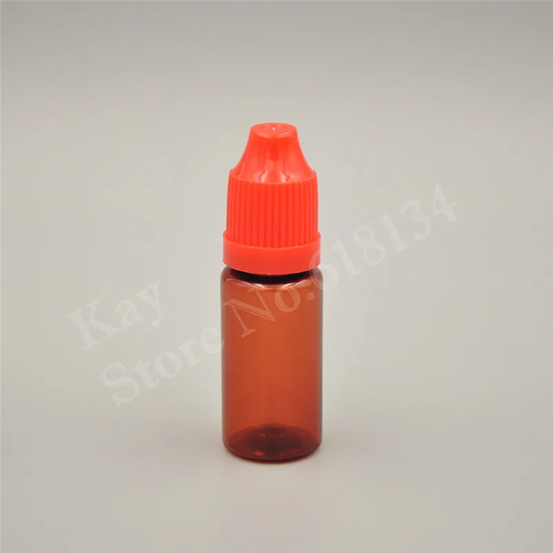 2500pcs Free shipping Empty Bottle Amber PET 10ML Plastic Dropper Bottles With Screw Metal Needle Cap - sales promotion | Красота и