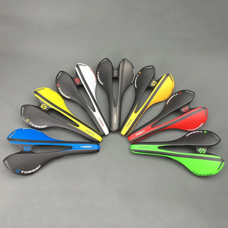 

TOSEEK New Mountain & Road bike 3K matte full carbon fiber saddle carbon seat carbon bicycle seat Super lightweight