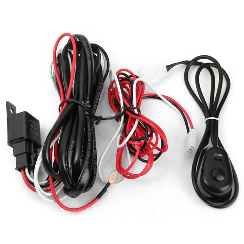 Universal 12V 40A LED Work Fog Light Lamp Bar Automotive Electrical Wiring Harness Kit with ON OFF Switch Relay Fuse-in Light Bar/Work Light from ...