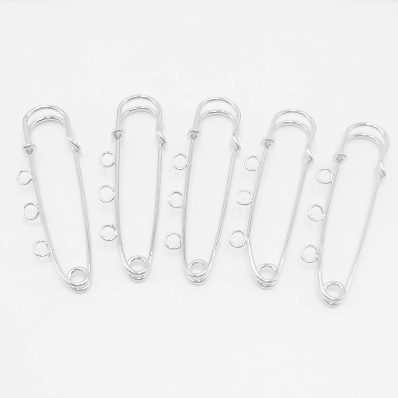 

5PCS manual diy brooch pin accessories Safety pin with three holes