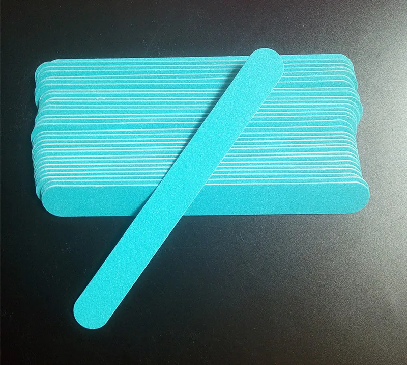 50 шт. 100/180 пилочки для ногтей деревянные чипсы пилка для дизайна ногтей инструменты для полировки ногтей аксессуары для ногтей синий цвет шлифовальный файл буферный блок