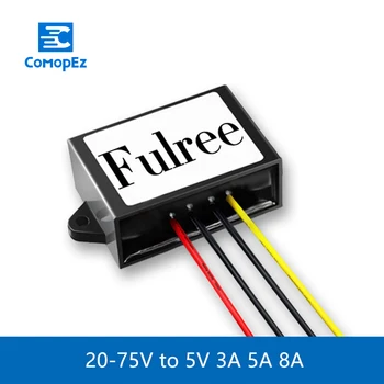 

Waterproof Step Down DC DC Converter 20V/24V/36V/48V/75V to 5V 3A 5A 8A Step Down LED Power Supply with CE RoHS