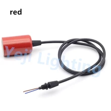 Дизайн красный E27 Edison ретро Красочный держатель лампы с кабелем провода и сцепление на потолке для Люстра аксессуары к осветительным приборам