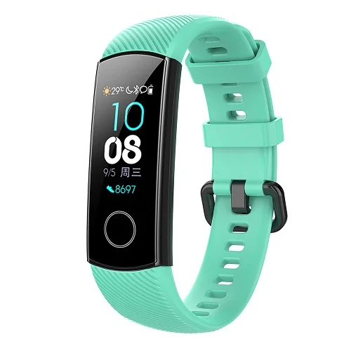 Силиконовый ремешок для huawei Honor Band 4, умный спортивный браслет, ремешок для huawei Honor Band 5 Band 4, стандартная версия пленки - Цвет: Grren