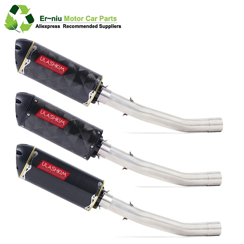 

Motorcycle Exhaust Escape Muffler Middle Contact Pipe Full System Slip-On For KAWASAKI ZX 10R ZX10R ZX-10R 2008 2009 2010