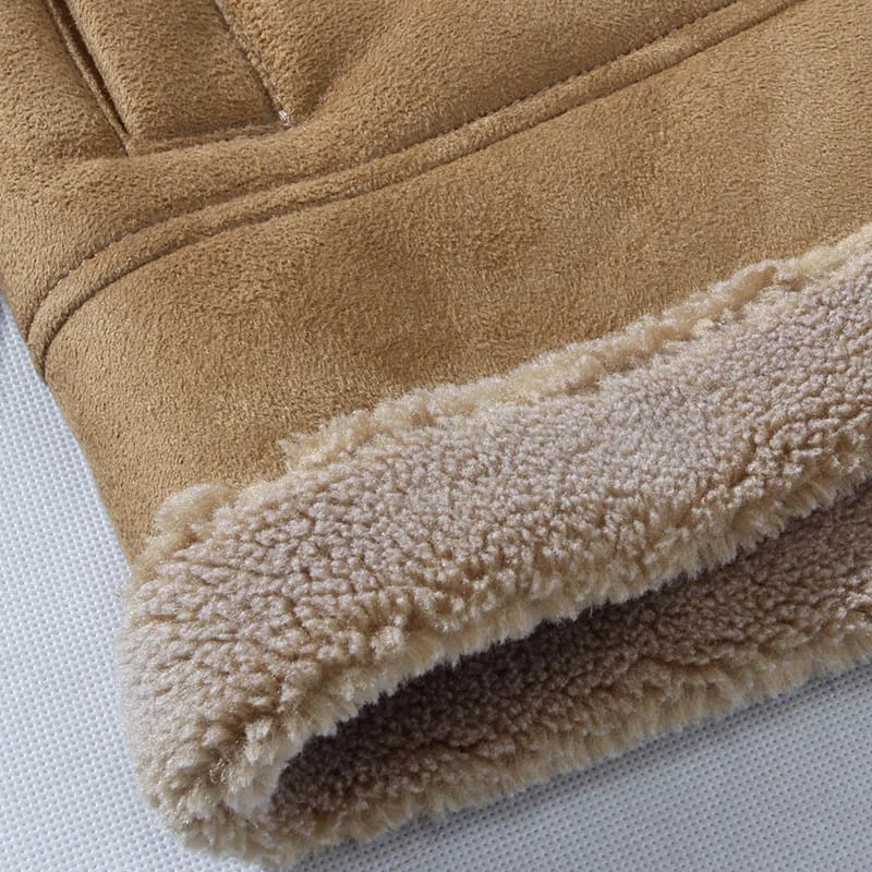 suede leather coat khaki 15